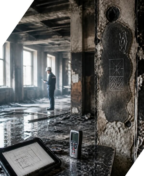 Обследование зданий после пожара в Лабинске от 16086 р. | ЭкспертизаРоссия