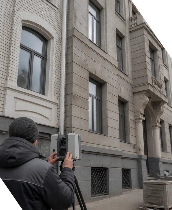 Лазерное сканирование фасадов зданий для обследования в Лабинске