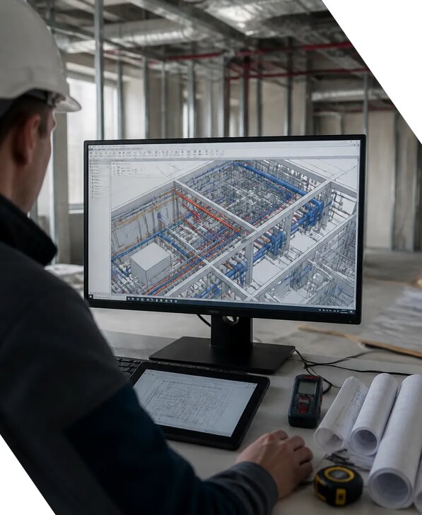 Создание BIM модели инженерных сетей для объектов в Лабинске